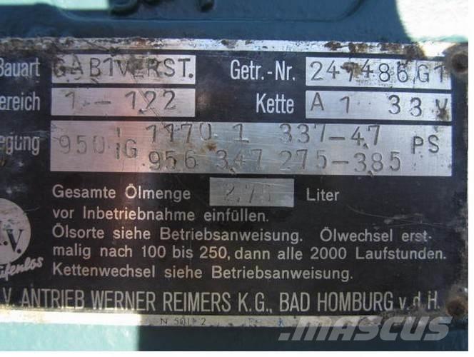  P.I.V. gear Type GA B1VERST Prevodovky