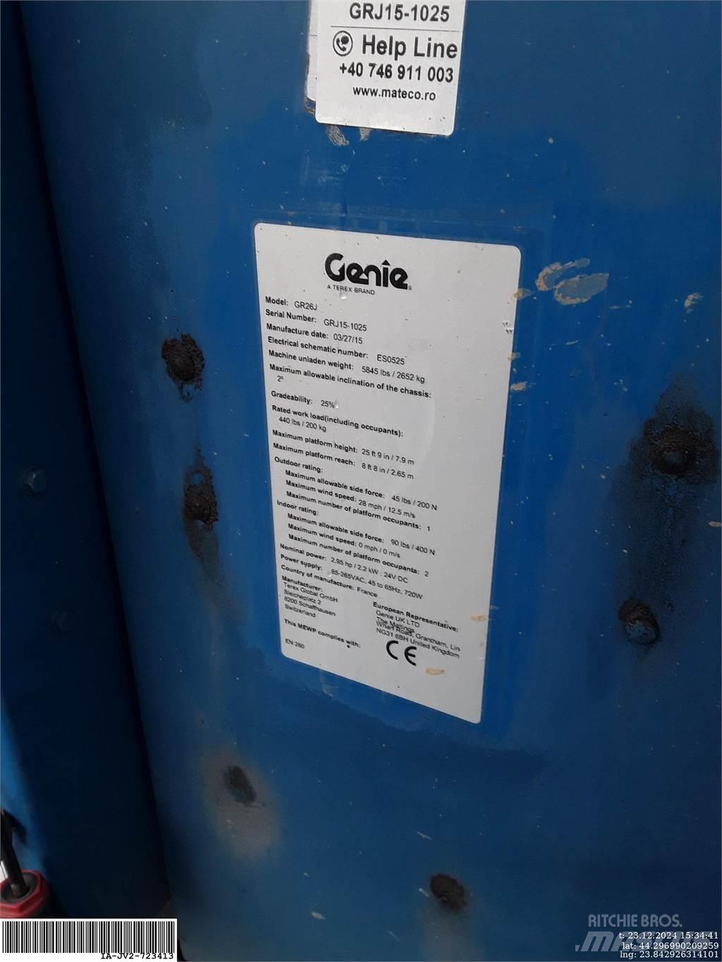 Genie GR26J Vertikálne stĺpové výťahy