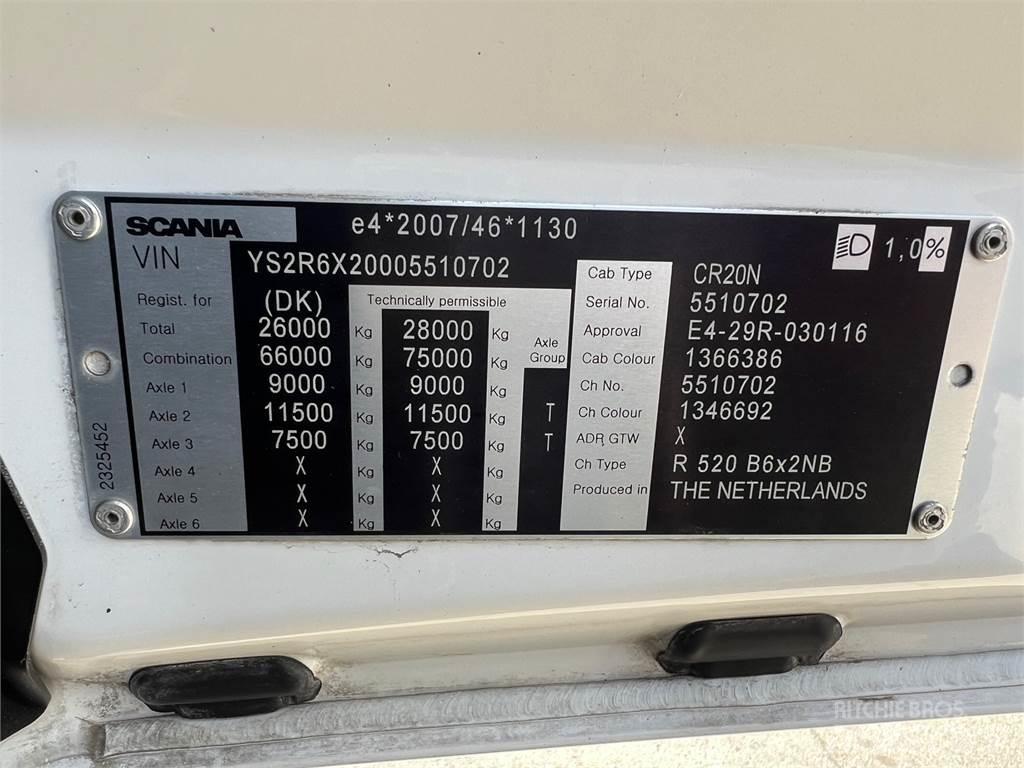 Scania R520 hejs Lanový nosič kontajnerov