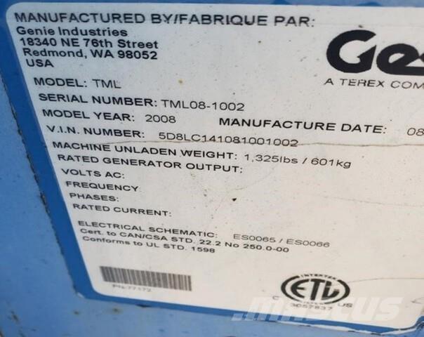 Genie TML Osvetľovacie stožiare