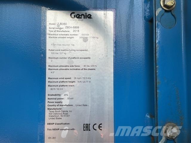 Genie Z80/60 Kĺbové plošiny