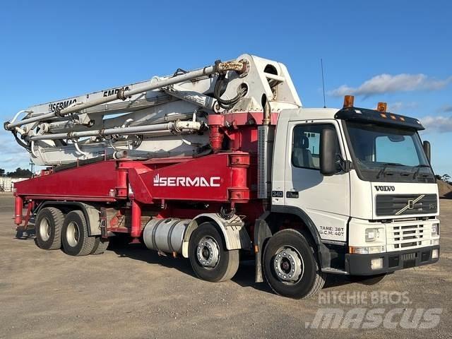 Volvo FM12 Nákladné autá s čerpadlami betónu