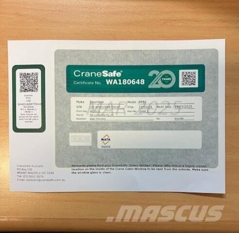 Zoomlion RT55 Žeriavy pre ťažký terén