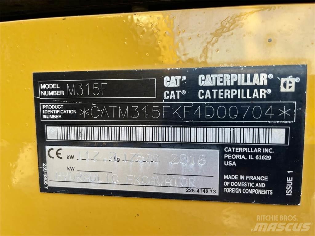 CAT M315F Kolesové rýpadlá