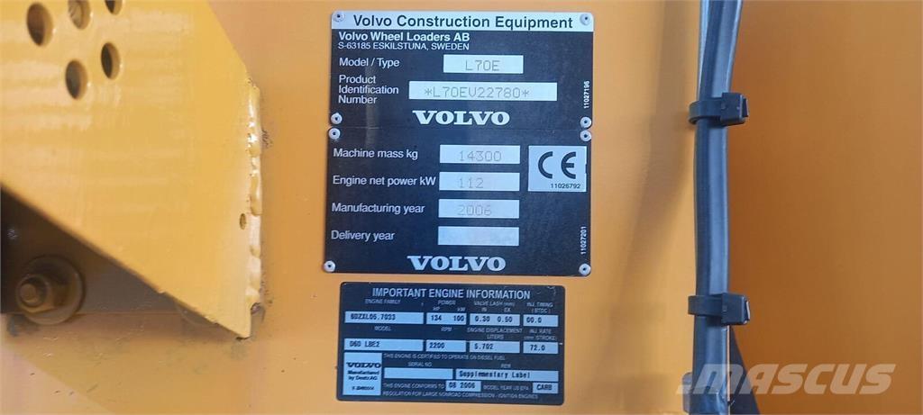 Volvo L70E Kolesové nakladače