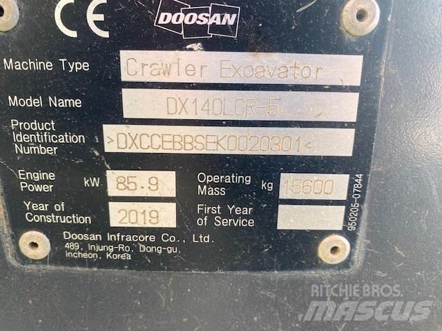 Doosan DX140LCR Pásové rýpadlá
