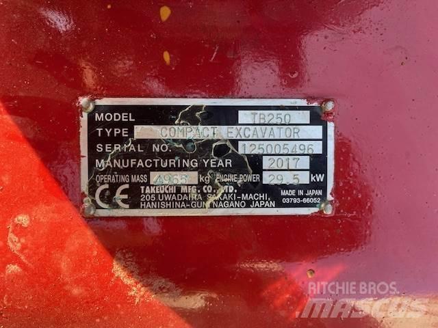 Takeuchi TB250 Midi rýpadlá 7 t - 12 t