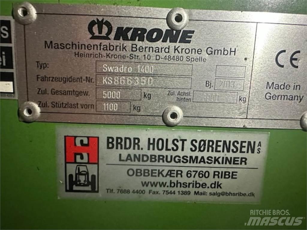Krone SWADRO 1400 Obracače a zhrabovače sena