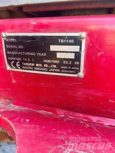 Takeuchi 1140 Mini rýpadlá < 7t