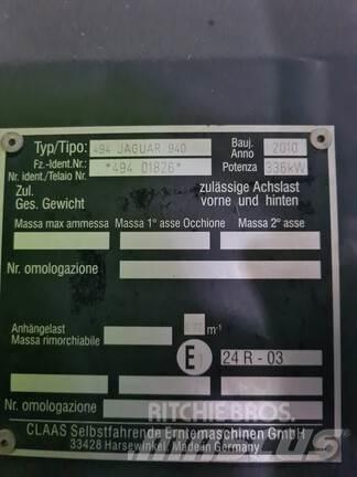 CLAAS JAGUAR 940 Žacie rezačky