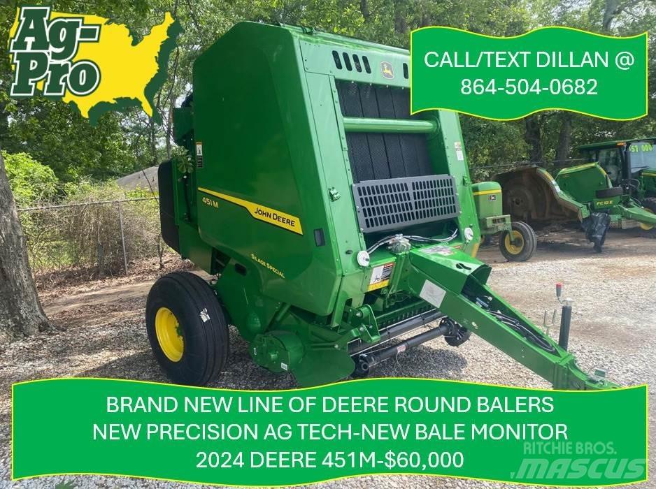 John Deere 451M Lisy na okrúhle balíky