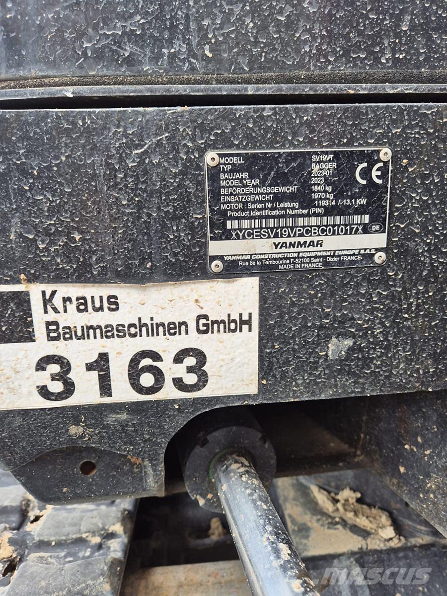 Yanmar SV 19 Mini rýpadlá < 7t