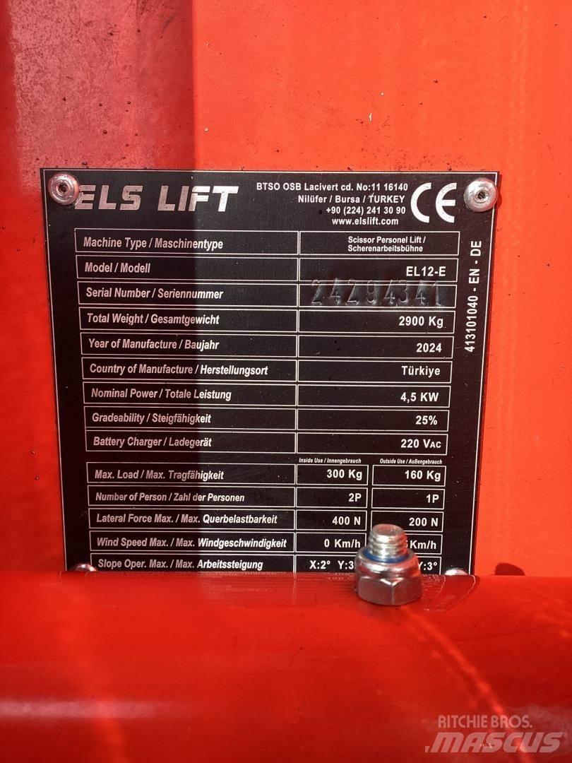 ELS LIFT EL12E Nožnicové zdvíhacie plošiny