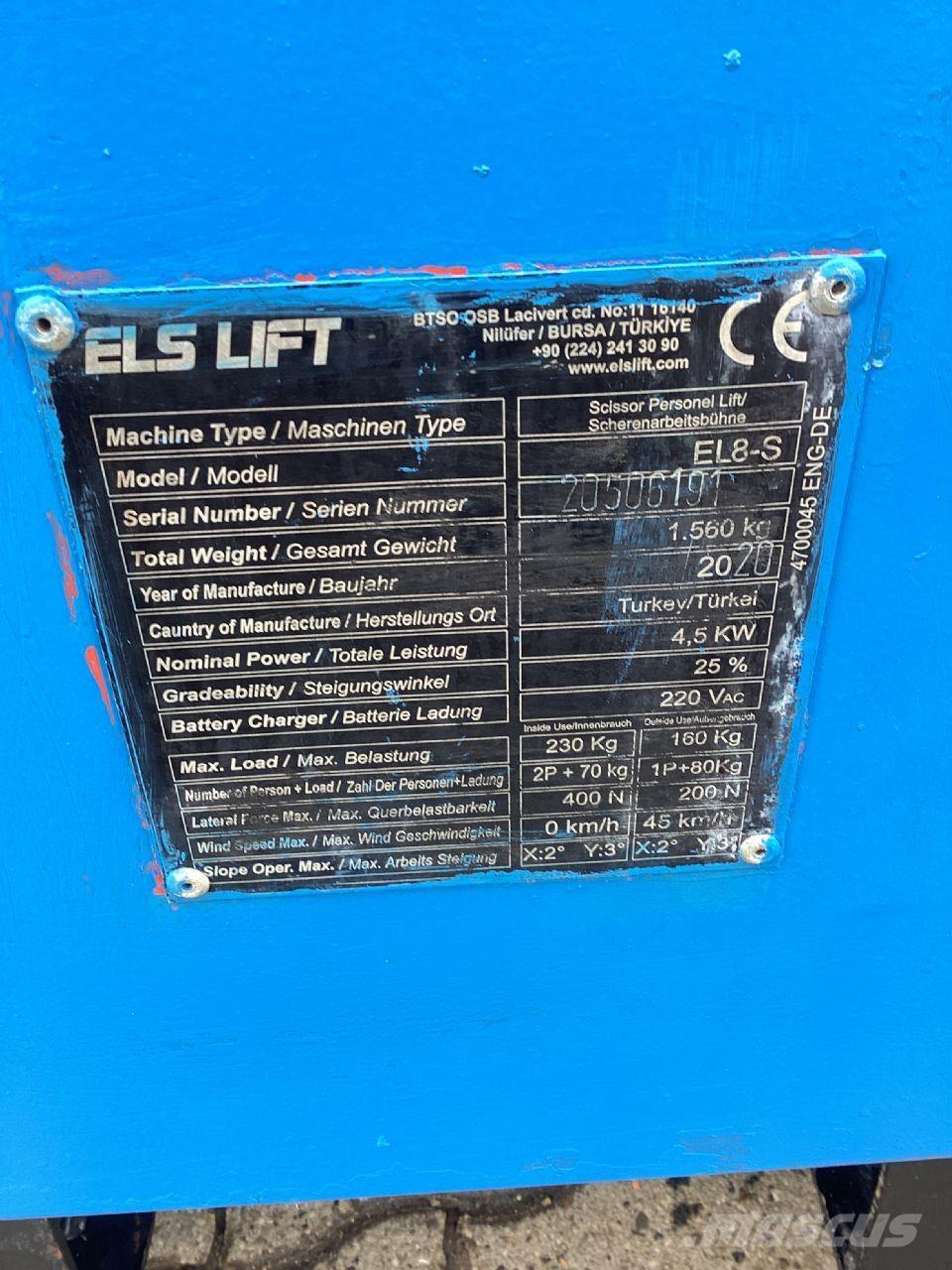 ELS LIFT EL8-S Nožnicové zdvíhacie plošiny