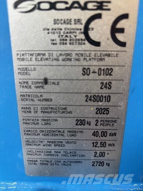 Socage 24S Ďalšie zdvíhacie zariadenia a plošiny