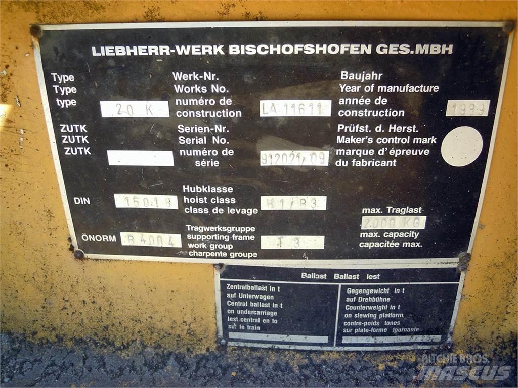 Liebherr 20K Stavebné žeriavy