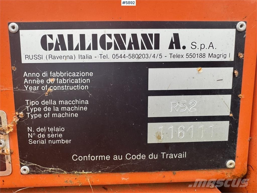 Gallignani R52 Ďalšie vyorávače, príslušenstvo