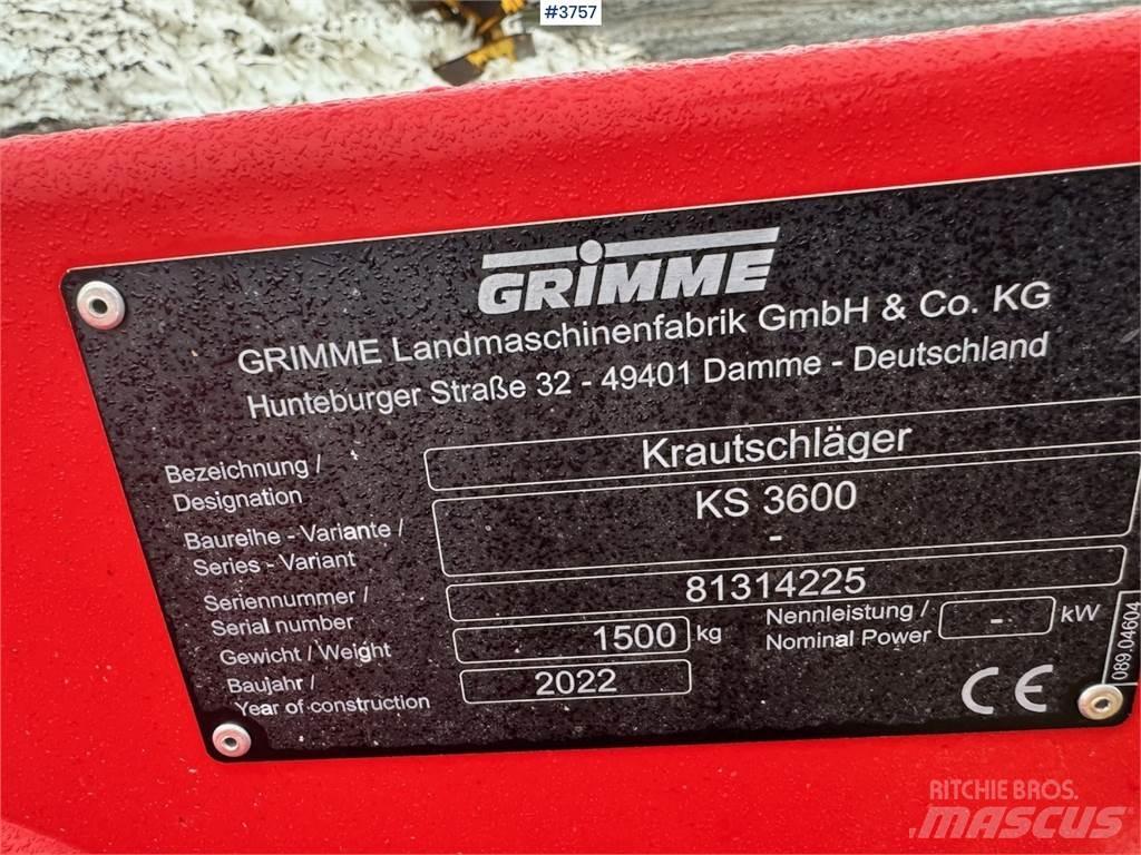 Grimme KS3600 Ďalšie komponenty