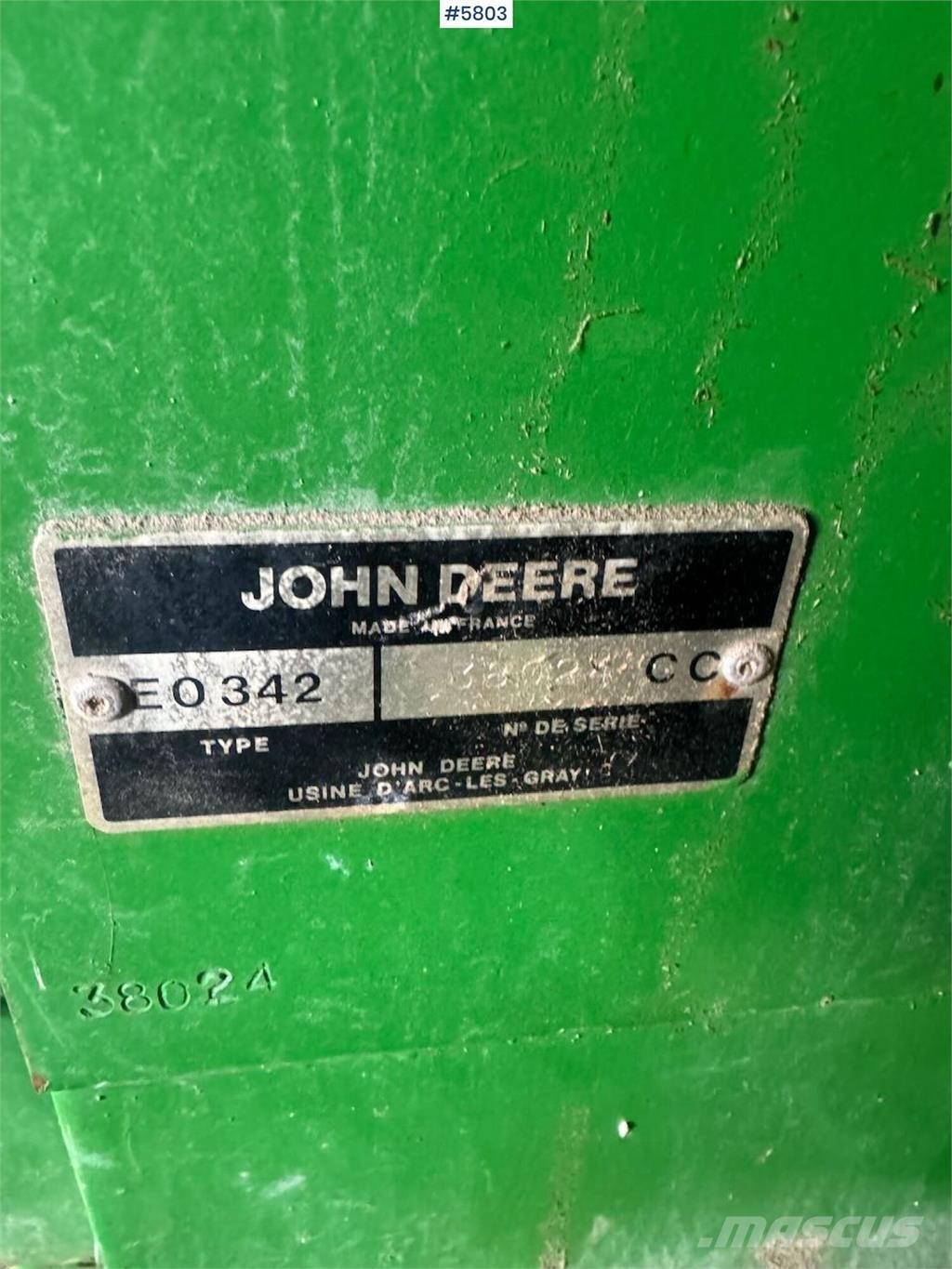 John Deere 342 Ďalšie vyorávače, príslušenstvo