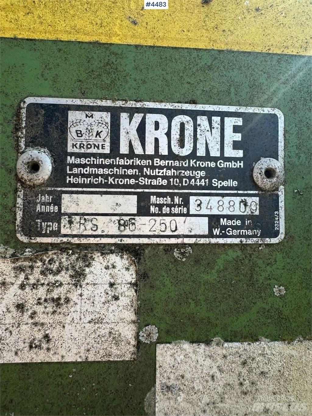 Krone TRS 86 Ďalšie stroje na spracovanie pôdy a príslušenstvo