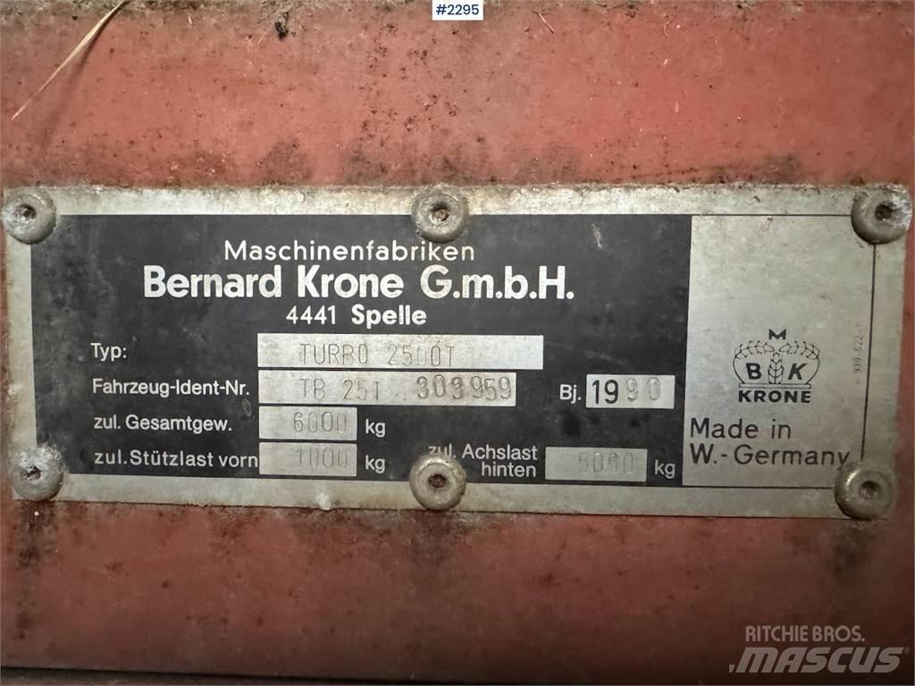 Krone Turbo 2500 Ďalšie vyorávače, príslušenstvo