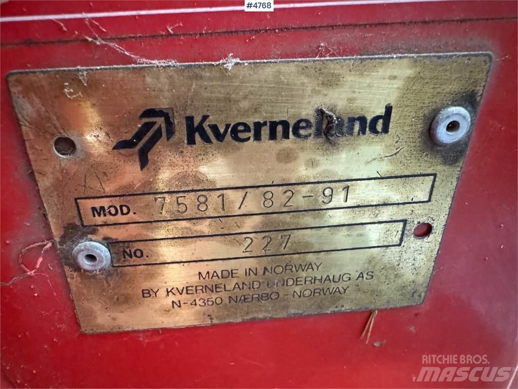 Kverneland 7581 Ďalšie vyorávače, príslušenstvo