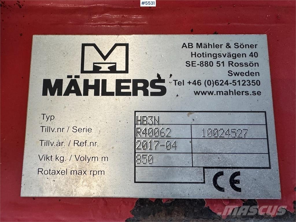 Mählers HR3N Snežné pluhy, predné snežné radlice