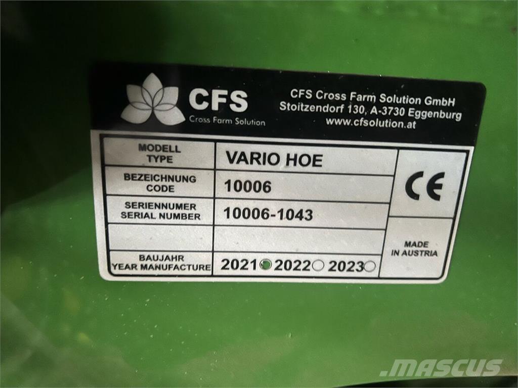  CFS Varihoe 620 Iné sejacie stroje a ich príslušenstvo