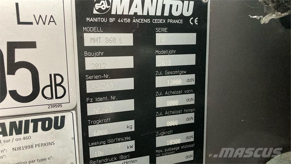 Manitou MHT860L Teleskopické manipulátory