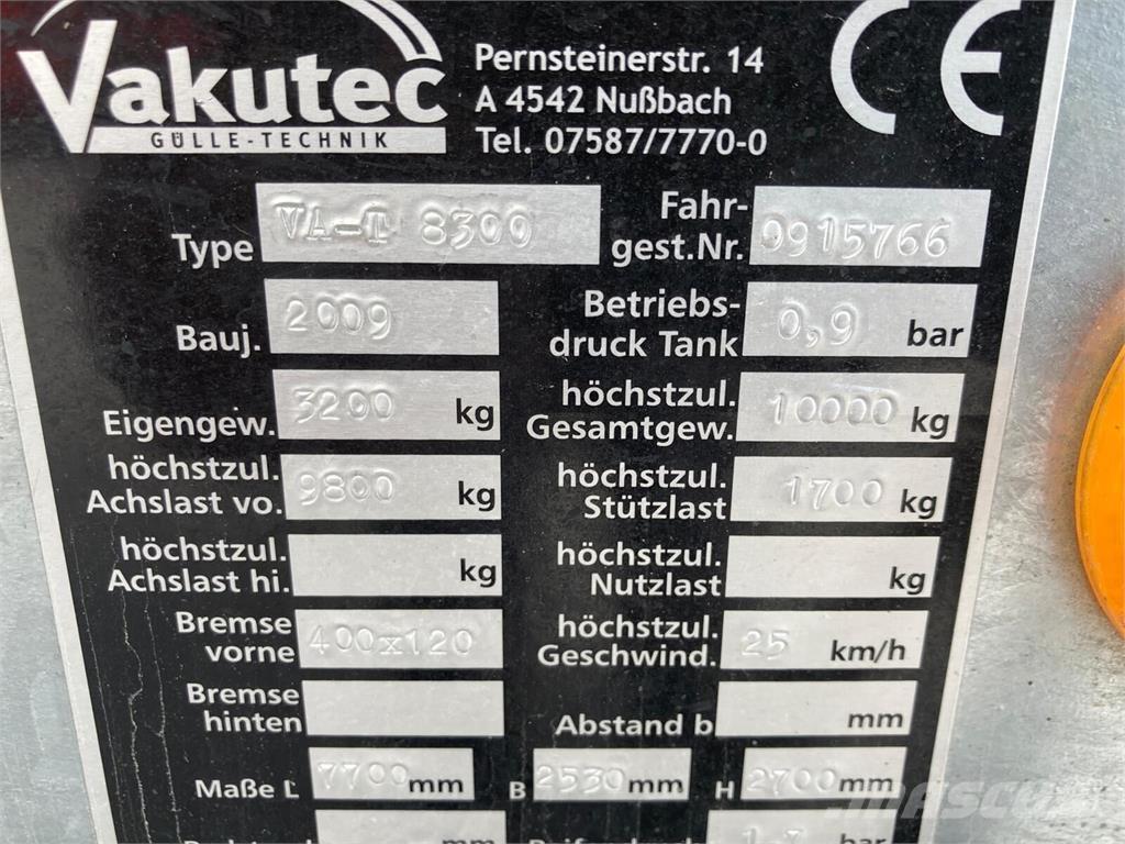  Vakutec VA-T 8300 Aplikačné cisterny