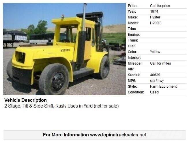 Hyster H200E Iné
