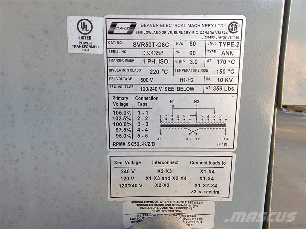  BEAVER SVR50T-G8C Stavebníctvo - ostatné