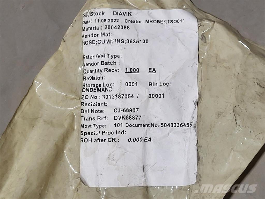 Cummins 3635130 Ďalšie komponenty