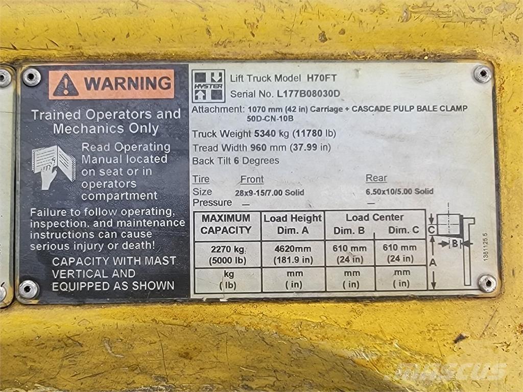 Hyster H70FT Stavebníctvo - ostatné