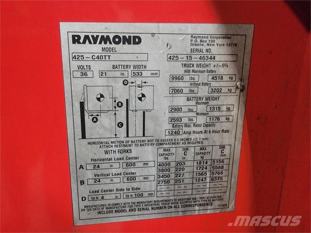 Raymond 425-C40TT Stavebníctvo - ostatné