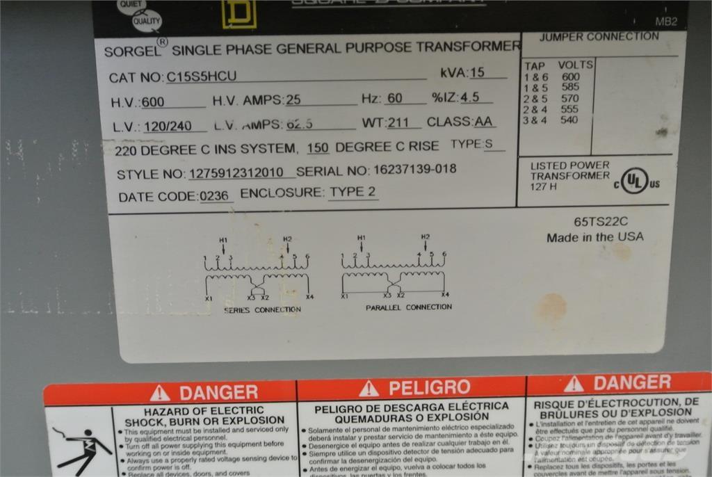  SQUARE D C15S5HCU Stavebníctvo - ostatné