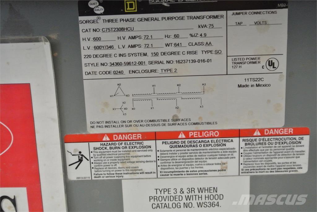  SQUARE D C75T2308HCU Stavebníctvo - ostatné