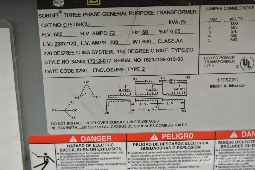  SQUARE D C75T8HCU Stavebníctvo - ostatné