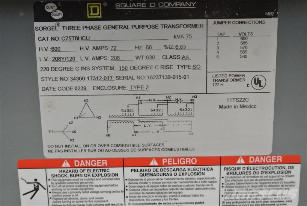 SQUARE D C75T8HCU Stavebníctvo - ostatné