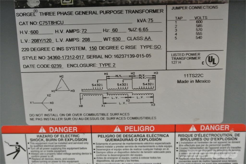 SQUARE D C75T8HCU Stavebníctvo - ostatné