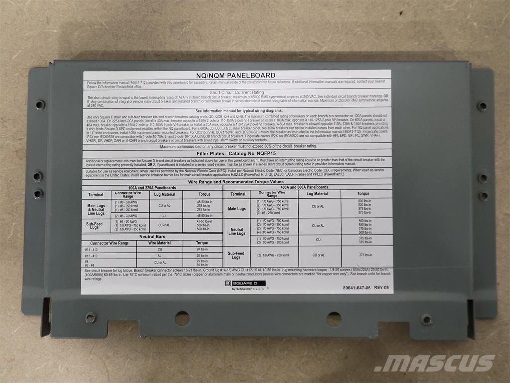  SQUARE D NQ6RDE Stavebníctvo - ostatné