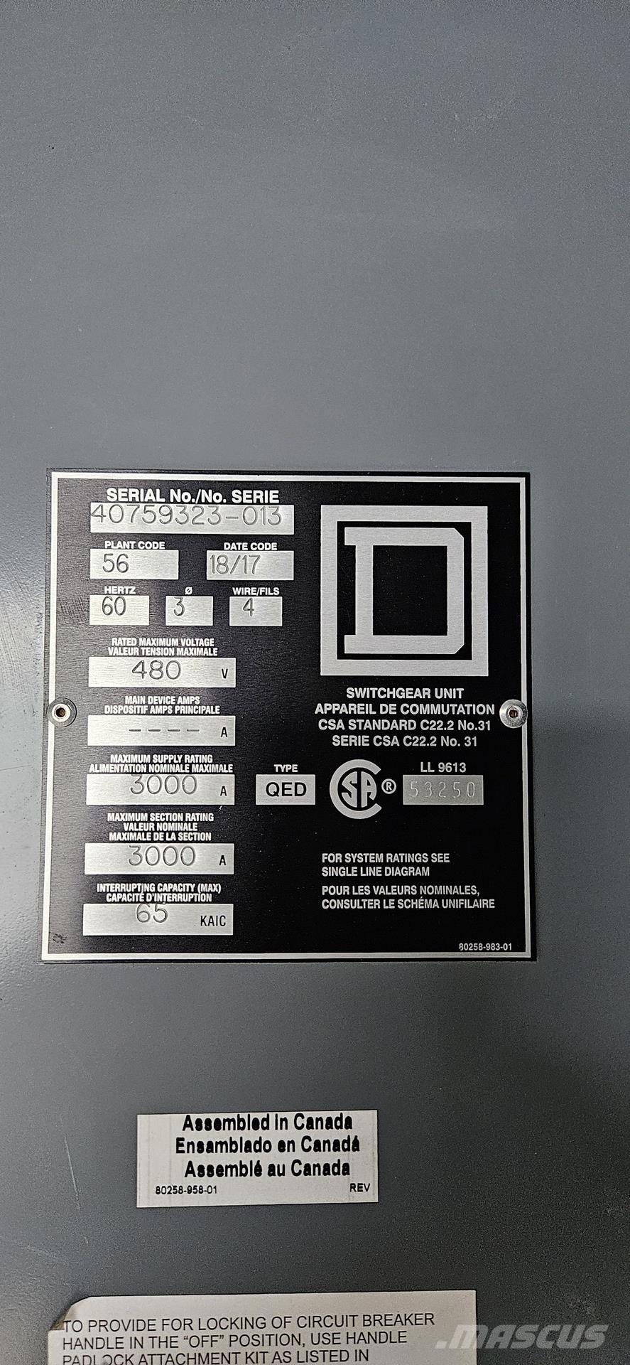  SQUARE D QED Stavebníctvo - ostatné