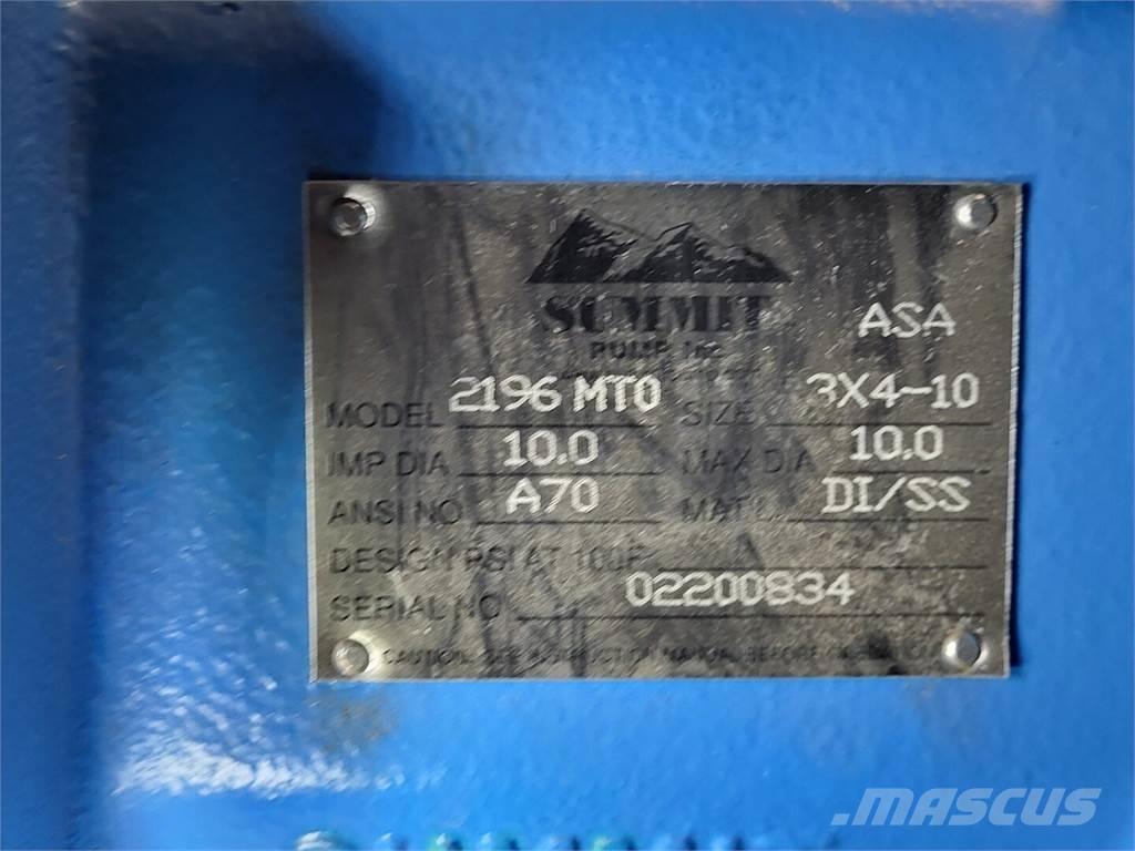  SUMMIT PUMP 2196MTO Príslušenstvo a náhradné diely k ​​vrtným zariadením