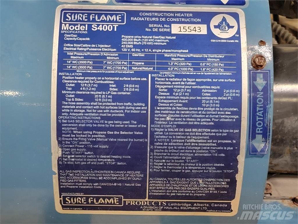  SURE FLAME S400T Kúrenie a zariadenia pre rozmrazovanie