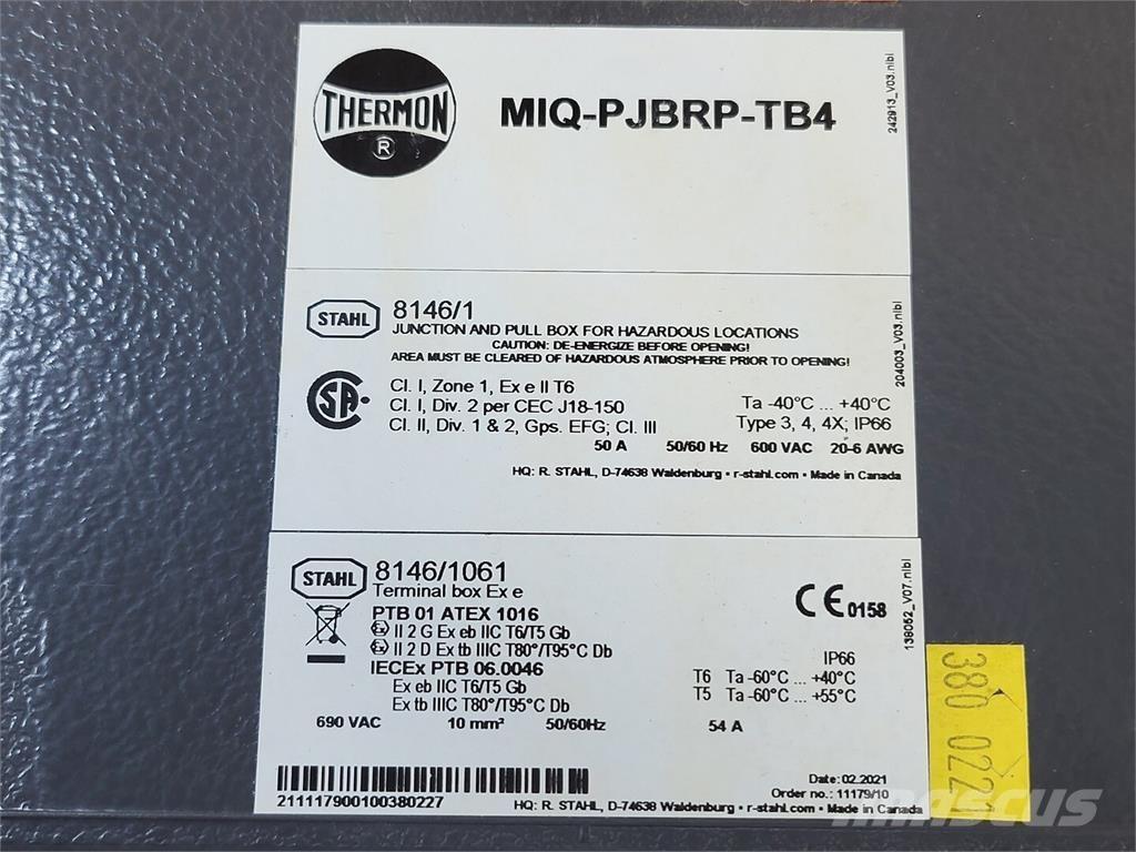  THERMON MIQ-PJBRP-TB4 Stavebníctvo - ostatné