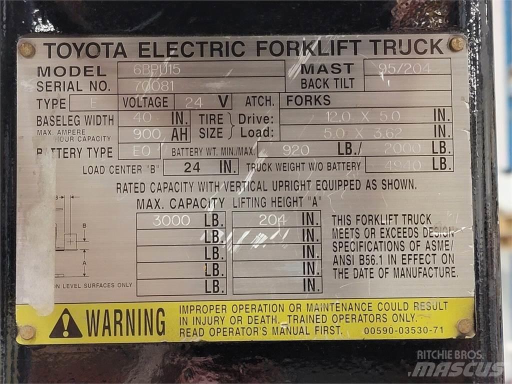Toyota 6BPU15 Stavebníctvo - ostatné