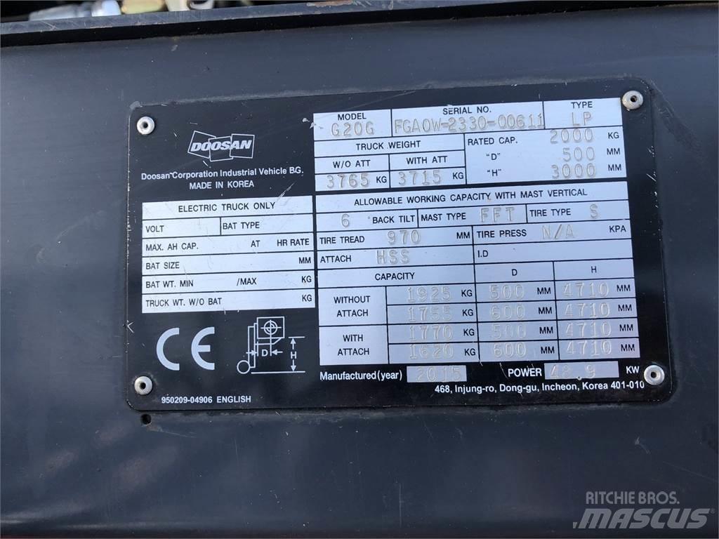Doosan G20GX Iné