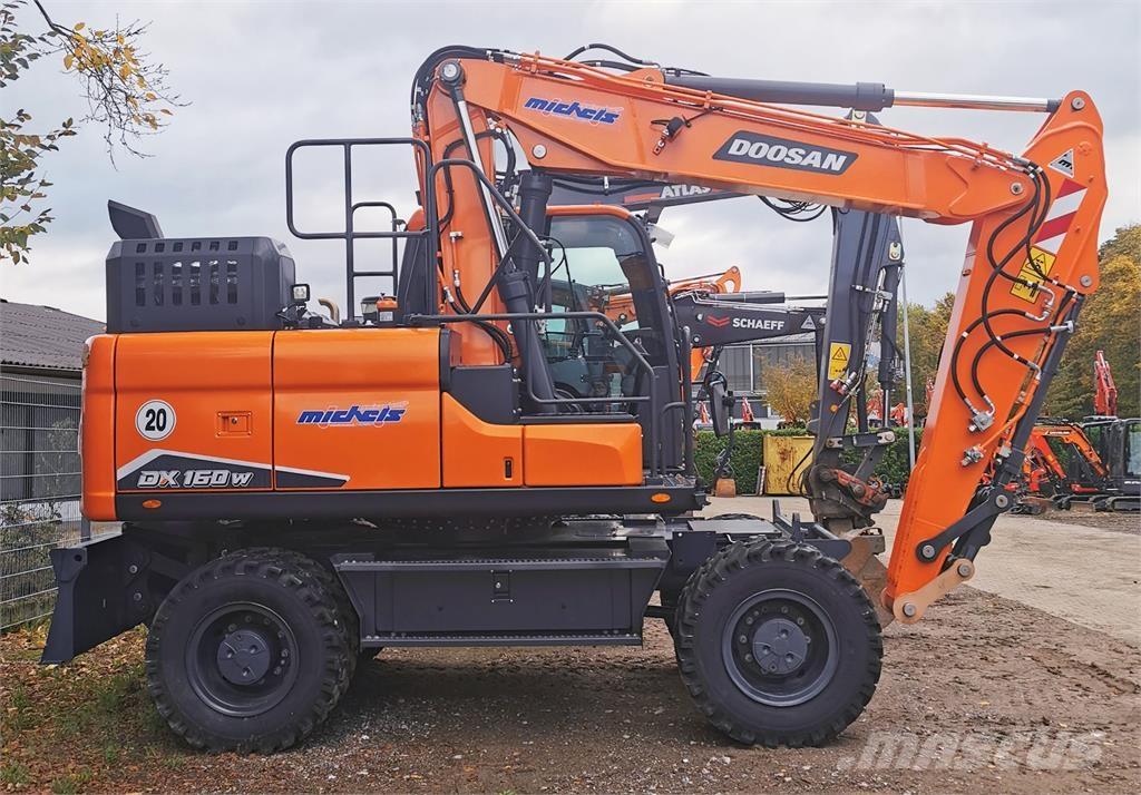 Doosan DX 160 W-7 Kolesové rýpadlá