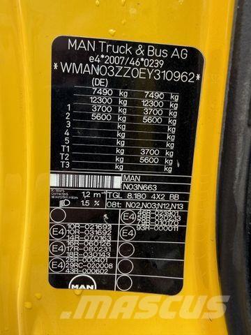 MAN TGL 8.180 BB Plošinové nákladné automobily/nákladné automobily so sklápacími bočnicami