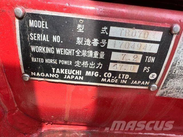 Takeuchi TB070 Mini rýpadlá < 7t